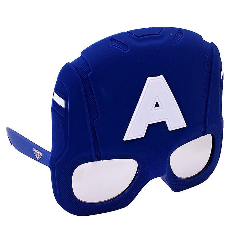 Sun-Staches Marvel Official Captain America Sunglasses | Costume Accessory Mask | UV400 | One Size Fits Most - Image 1
